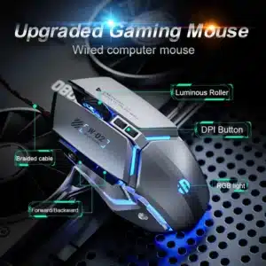 Inphic W2 Ⅱ Silent Wired Gaming Mouse 3