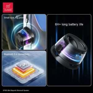 XUNDD SP005 Magnetic Ultra Portable LED Wireless Speaker 2