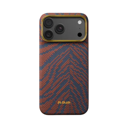 PITAKA Breath of Veins Burning Orange (PitaTap™) Edge Case for iPhone 17/18 Pro Max