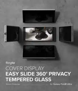 Ringke 360° Privacy Glass Protector For Galaxy Z Fold 8 Ultra 2 Pack 2
