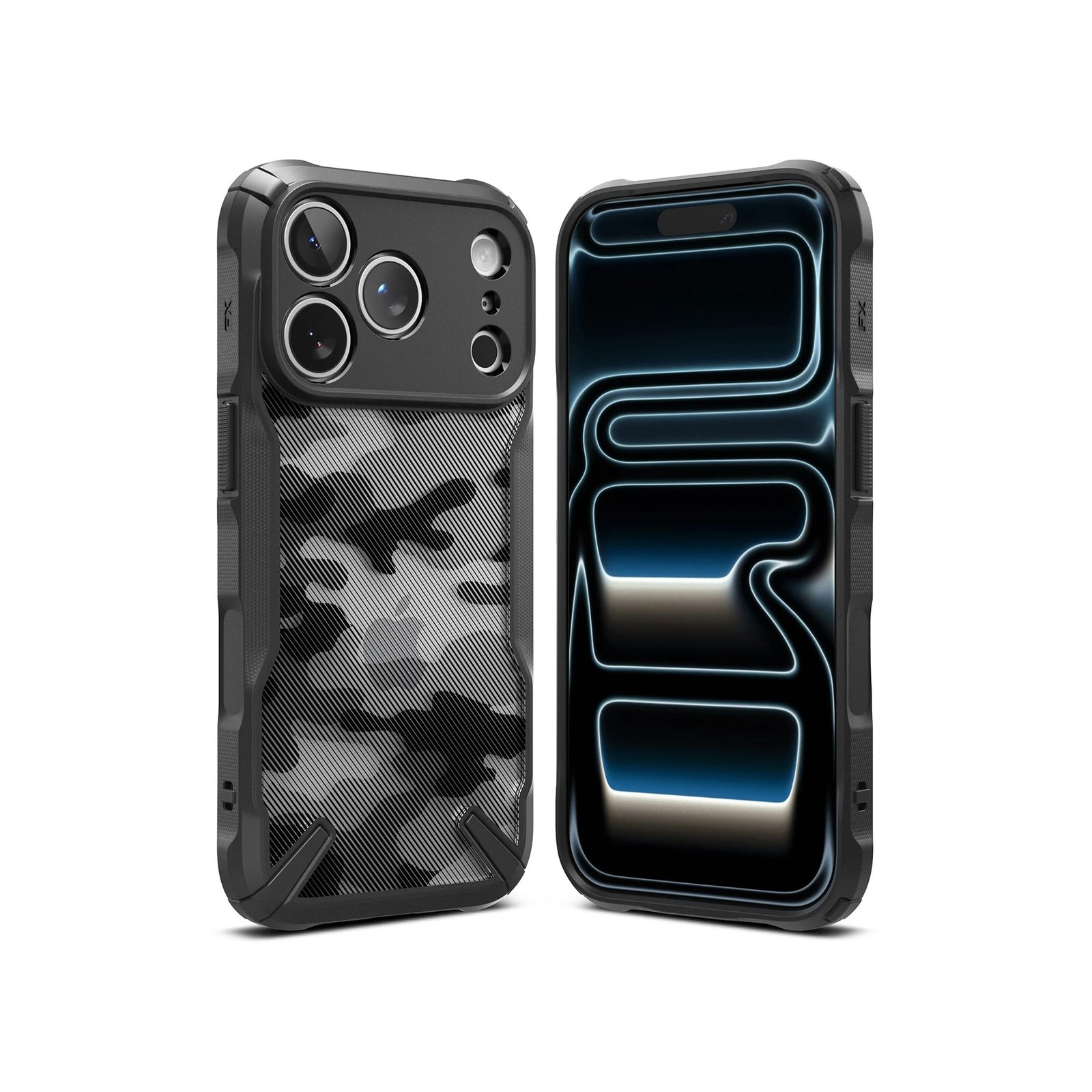 Ringke Fusion-X Camo Black Case for iPhone 1718 Pro Max & 1718 Pro (1) Ringke Fusion X Camo Black Case for iPhone 1718 Pro Max 1718 Pro 1